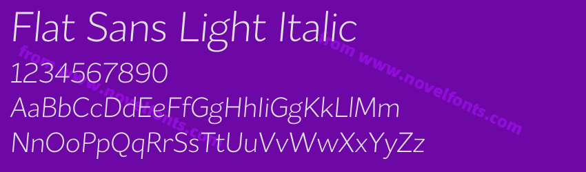 Flat Sans Light ItalicPreview Flat Sans Light ItalicPreview