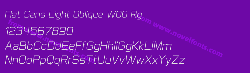 Flat Sans Light Oblique W00 RgPreview Flat Sans Light Oblique W00 RgPreview