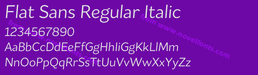 Flat Sans Regular ItalicPreview Flat Sans Regular ItalicPreview