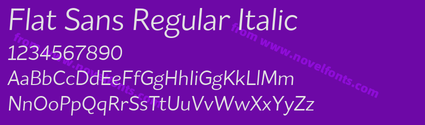 Flat Sans Regular ItalicPreview Flat Sans Regular ItalicPreview