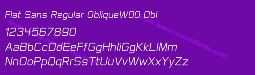 Flat Sans Regular ObliqueW00 OblPreview Flat Sans Regular ObliqueW00 OblPreview
