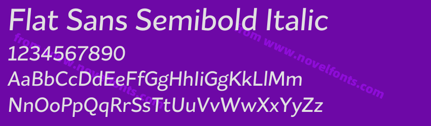 Flat Sans Semibold ItalicPreview Flat Sans Semibold ItalicPreview