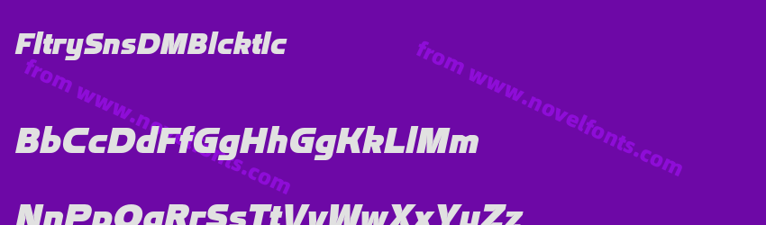 Flatory Sans DEMO Black ItalicPreview