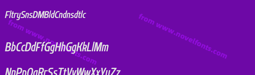 Flatory Sans DEMO Bold Condensed ItalicPreview