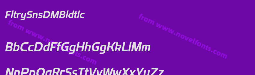 Flatory Sans DEMO Bold ItalicPreview