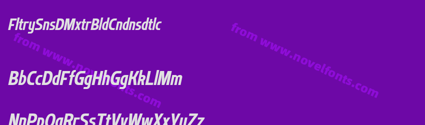 Flatory Sans DEMO Extra Bold Condensed ItalicPreview