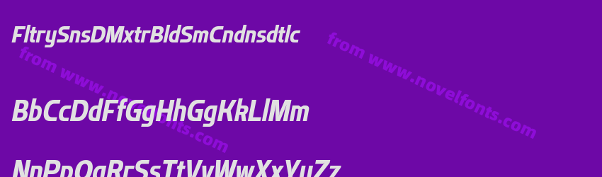 Flatory Sans DEMO Extra Bold Semi Condensed ItalicPreview