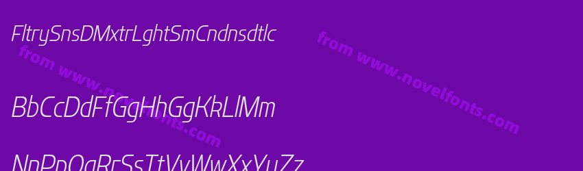 Flatory Sans DEMO Extra Light Semi Condensed ItalicPreview