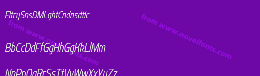 Flatory Sans DEMO Light Condensed ItalicPreview
