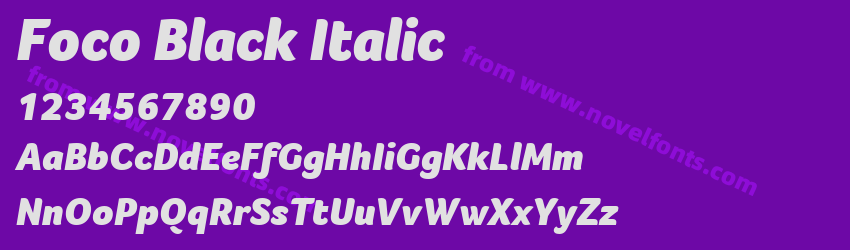 Foco Black ItalicPreview Foco Black ItalicPreview