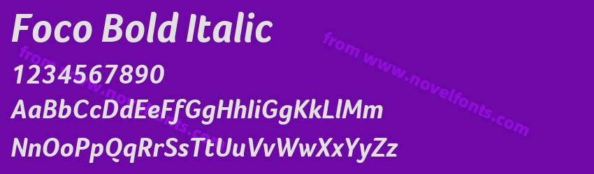 Foco Bold ItalicPreview