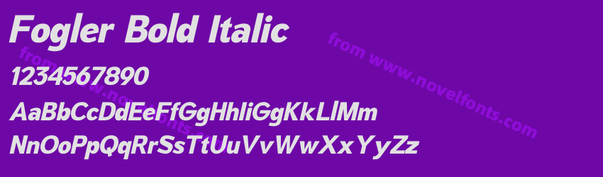 Fogler Bold ItalicPreview Fogler Bold ItalicPreview