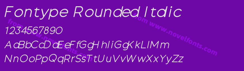 Fontype Rounded ItalicPreview Fontype Rounded ItalicPreview