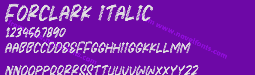 Forclark ItalicPreview Forclark ItalicPreview