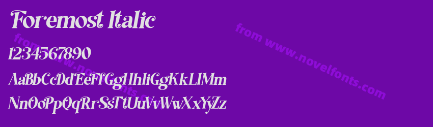 Foremost ItalicPreview Foremost ItalicPreview