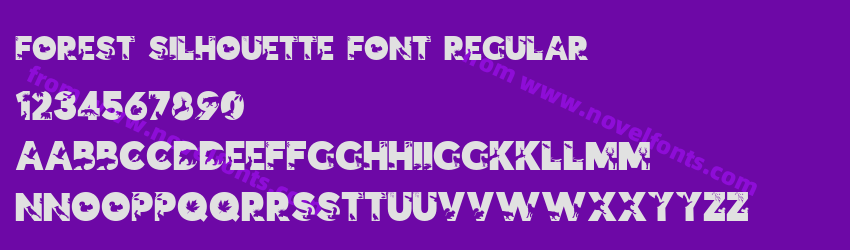 Forest Silhouette Font RegularPreview Forest Silhouette Font RegularPreview
