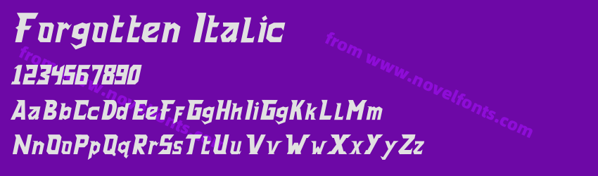 Forgotten ItalicPreview