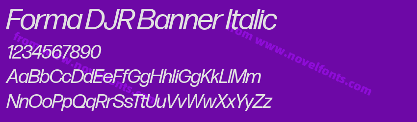 Forma DJR Banner ItalicPreview Forma DJR Banner ItalicPreview