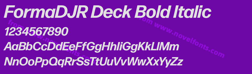 FormaDJR Deck Bold ItalicPreview FormaDJR Deck Bold ItalicPreview