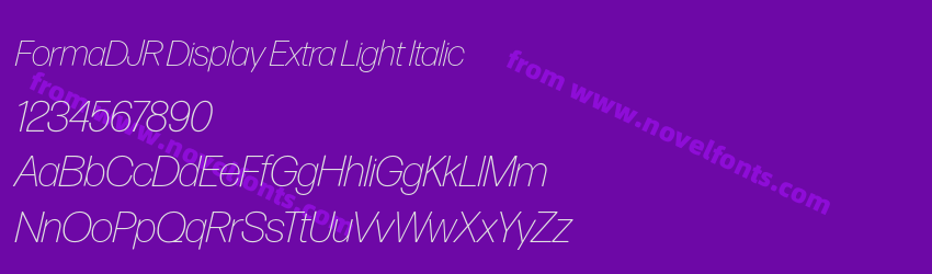 FormaDJR Display Extra Light ItalicPreview FormaDJR Display Extra Light ItalicPreview