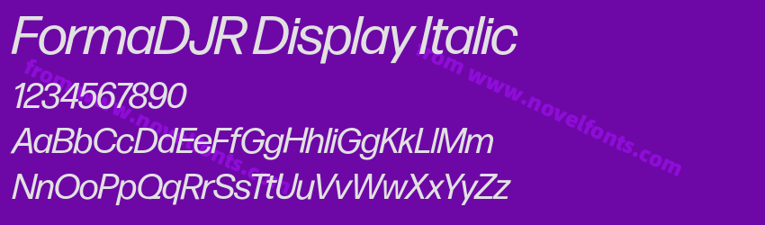 FormaDJR Display ItalicPreview FormaDJR Display ItalicPreview