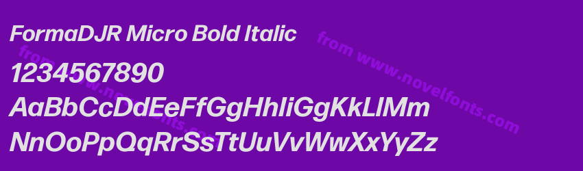 FormaDJR Micro Bold ItalicPreview FormaDJR Micro Bold ItalicPreview