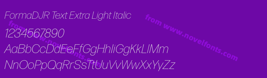 FormaDJR Text Extra Light ItalicPreview FormaDJR Text Extra Light ItalicPreview