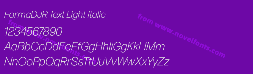 FormaDJR Text Light ItalicPreview FormaDJR Text Light ItalicPreview