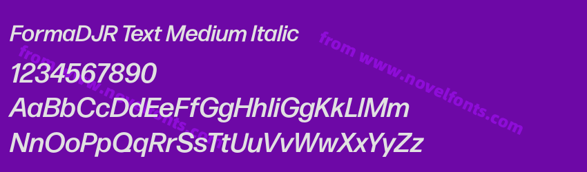 FormaDJR Text Medium ItalicPreview