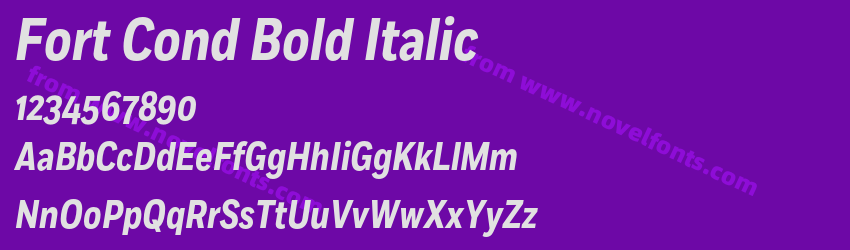 Fort Cond Bold ItalicPreview