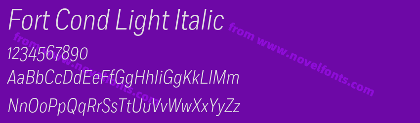 Fort Cond Light ItalicPreview