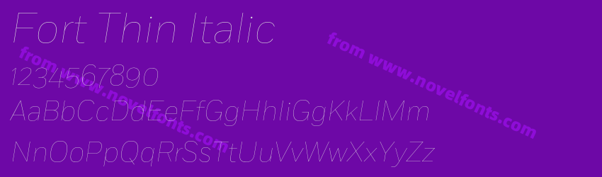 Fort Thin ItalicPreview