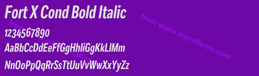 Fort X Cond Bold ItalicPreview