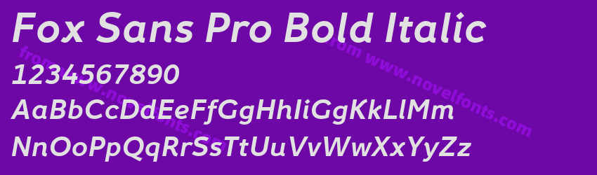 Fox Sans Pro Bold ItalicPreview Fox Sans Pro Bold ItalicPreview
