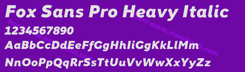 Fox Sans Pro Heavy ItalicPreview Fox Sans Pro Heavy ItalicPreview