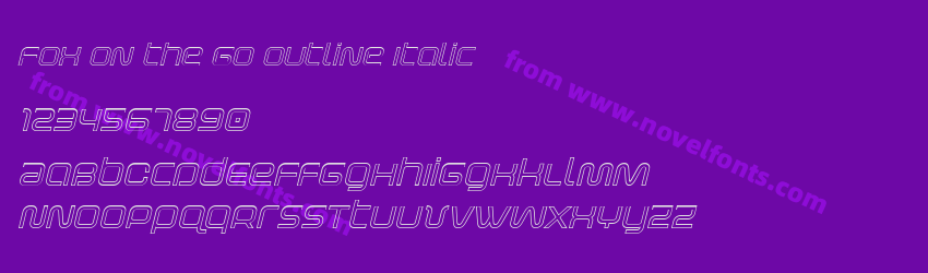 Fox on the Go Outline ItalicPreview