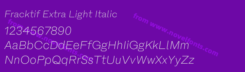 Fracktif Extra Light ItalicPreview