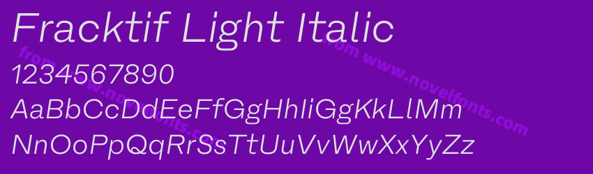 Fracktif Light ItalicPreview Fracktif Light ItalicPreview
