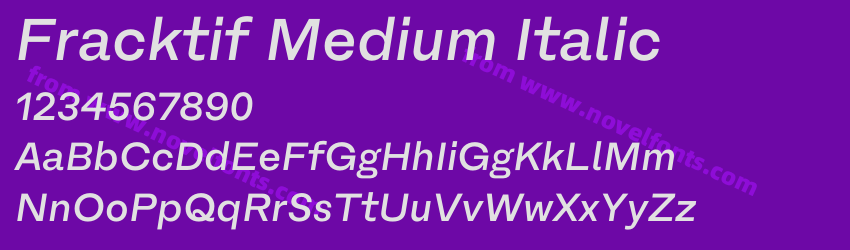 Fracktif Medium ItalicPreview Fracktif Medium ItalicPreview