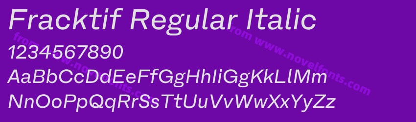 Fracktif Regular ItalicPreview Fracktif Regular ItalicPreview