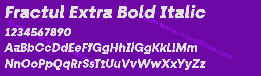 Fractul Extra Bold ItalicPreview Fractul Extra Bold ItalicPreview