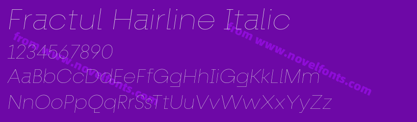 Fractul Hairline ItalicPreview Fractul Hairline ItalicPreview
