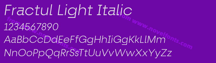 Fractul Light ItalicPreview Fractul Light ItalicPreview