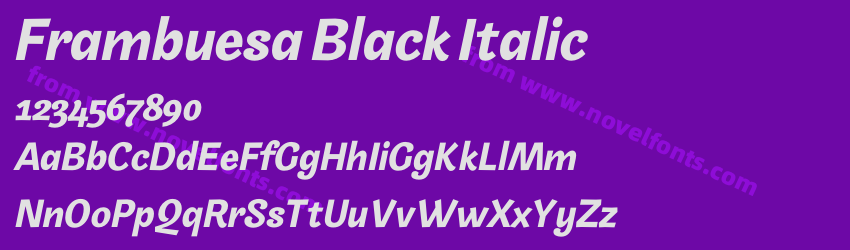 Frambuesa Black ItalicPreview Frambuesa Black ItalicPreview