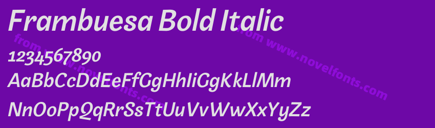 Frambuesa Bold ItalicPreview Frambuesa Bold ItalicPreview