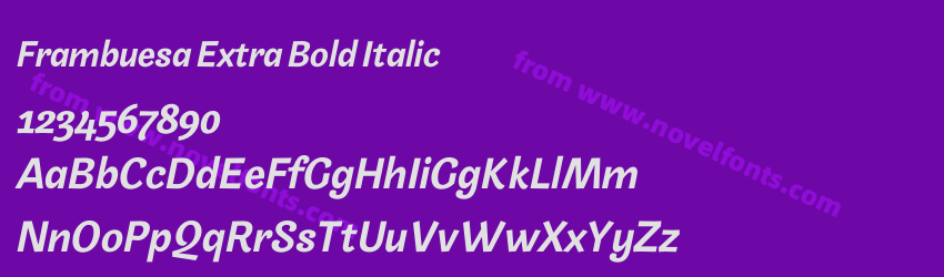 Frambuesa Extra Bold ItalicPreview