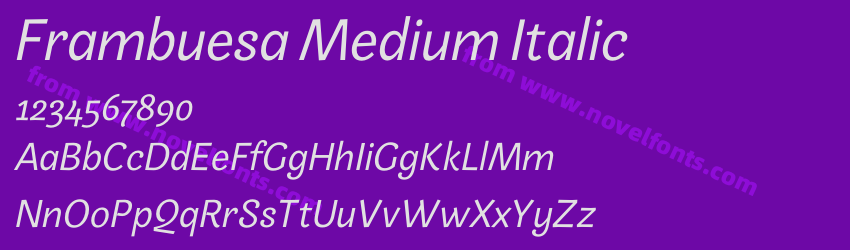 Frambuesa Medium ItalicPreview Frambuesa Medium ItalicPreview