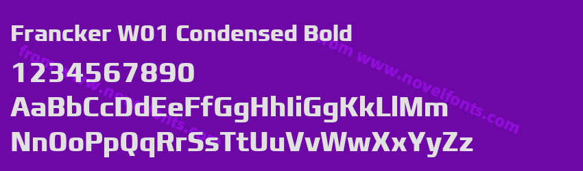 Francker W01 Condensed BoldPreview Francker W01 Condensed BoldPreview