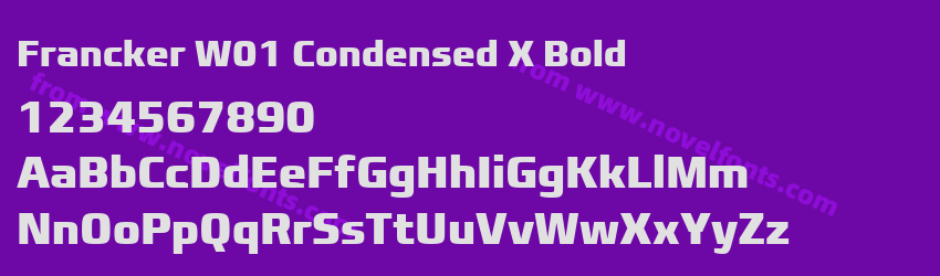 Francker W01 Condensed X BoldPreview