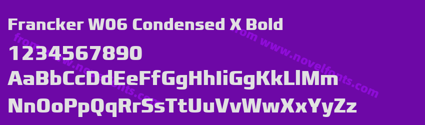 Francker W06 Condensed X BoldPreview Francker W06 Condensed X BoldPreview